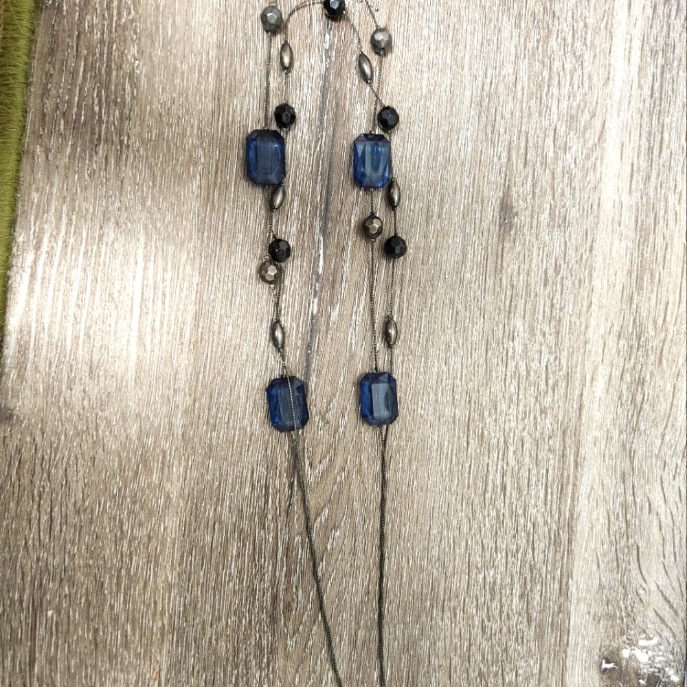 Blue and Black Necklace
